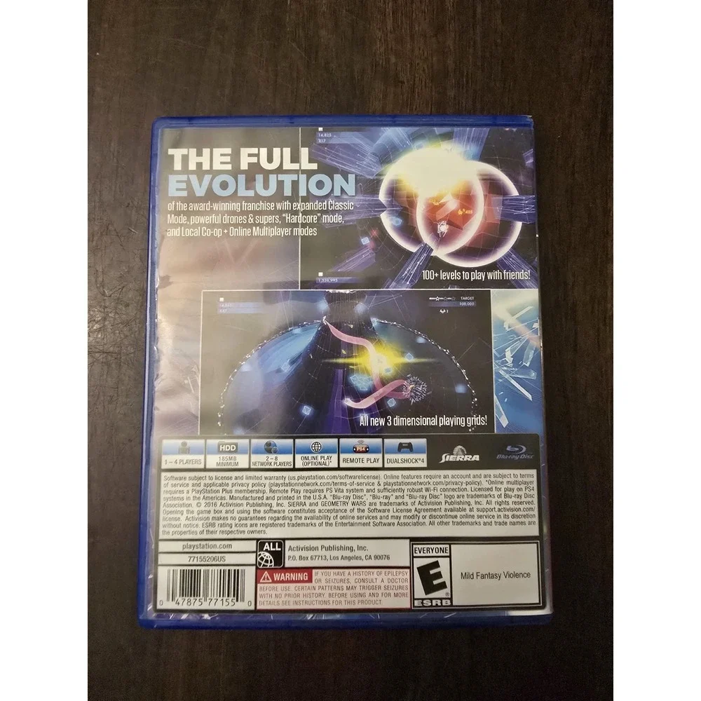 Sony Playsation 4 PS4 Geometry Wars Dimensions Evolved w/o‎ Booklet